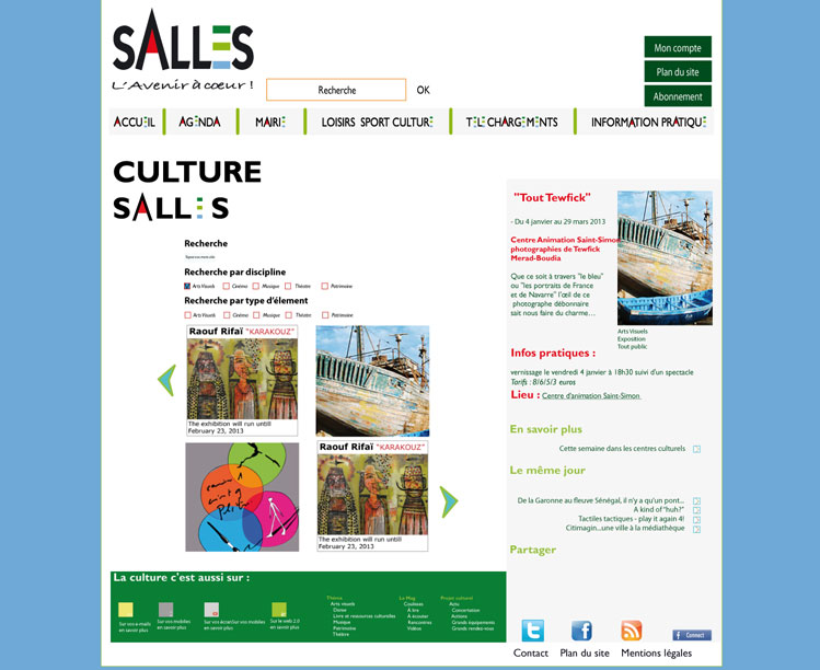 Site web Salles